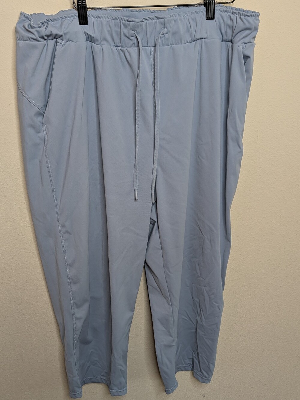 32 Degrees Cool Light‎ Blue Cropped Jogger Pants XL Drawstring Pockets